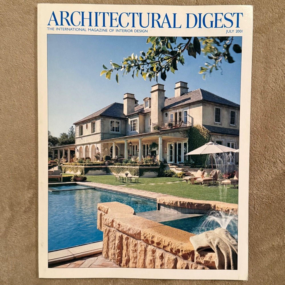 Architectural Digest Magazine July 2001 International Interior Design Vintage
